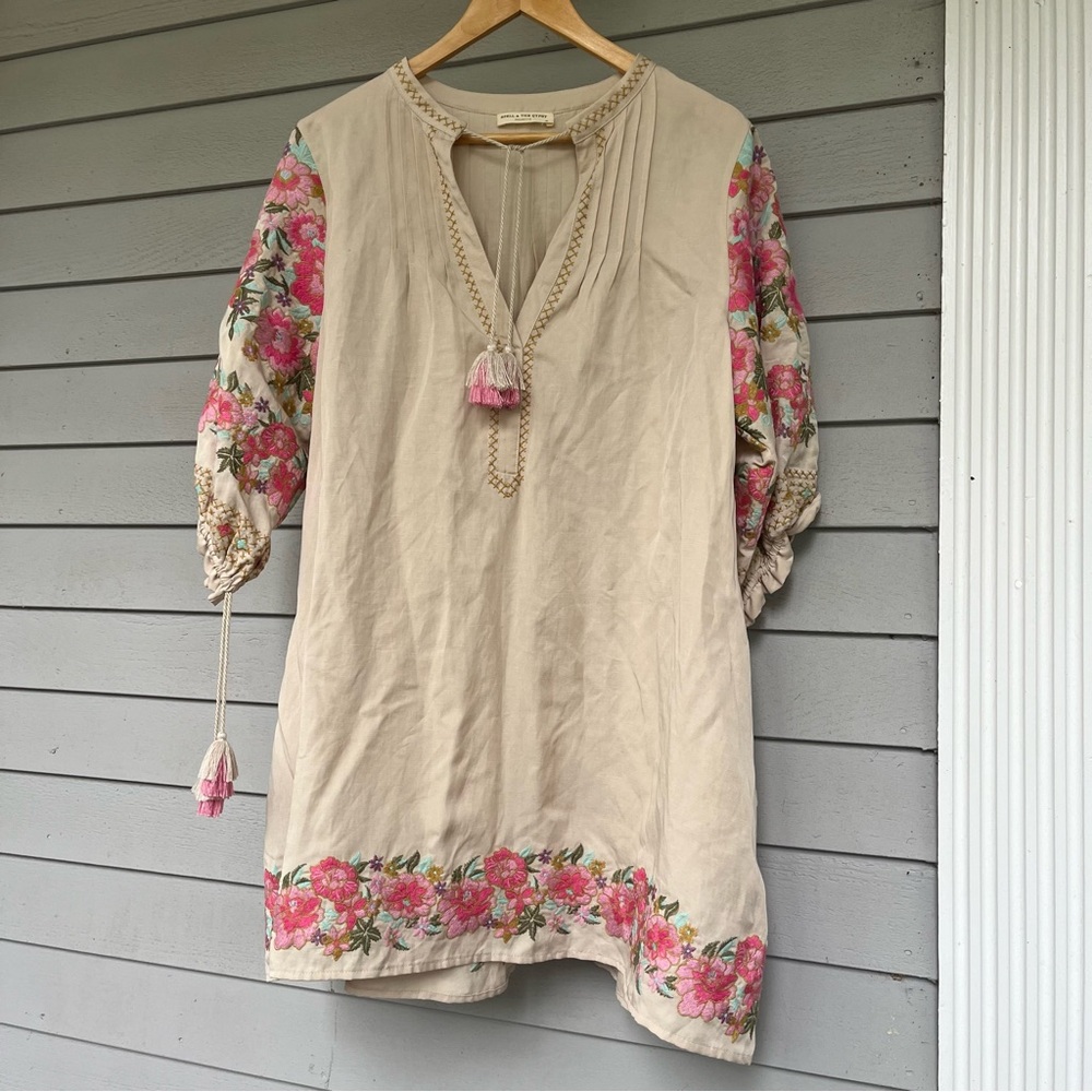 Spell & The Gypsy Embroidered Dress Cleo XL EUC - Picture 4 of 10